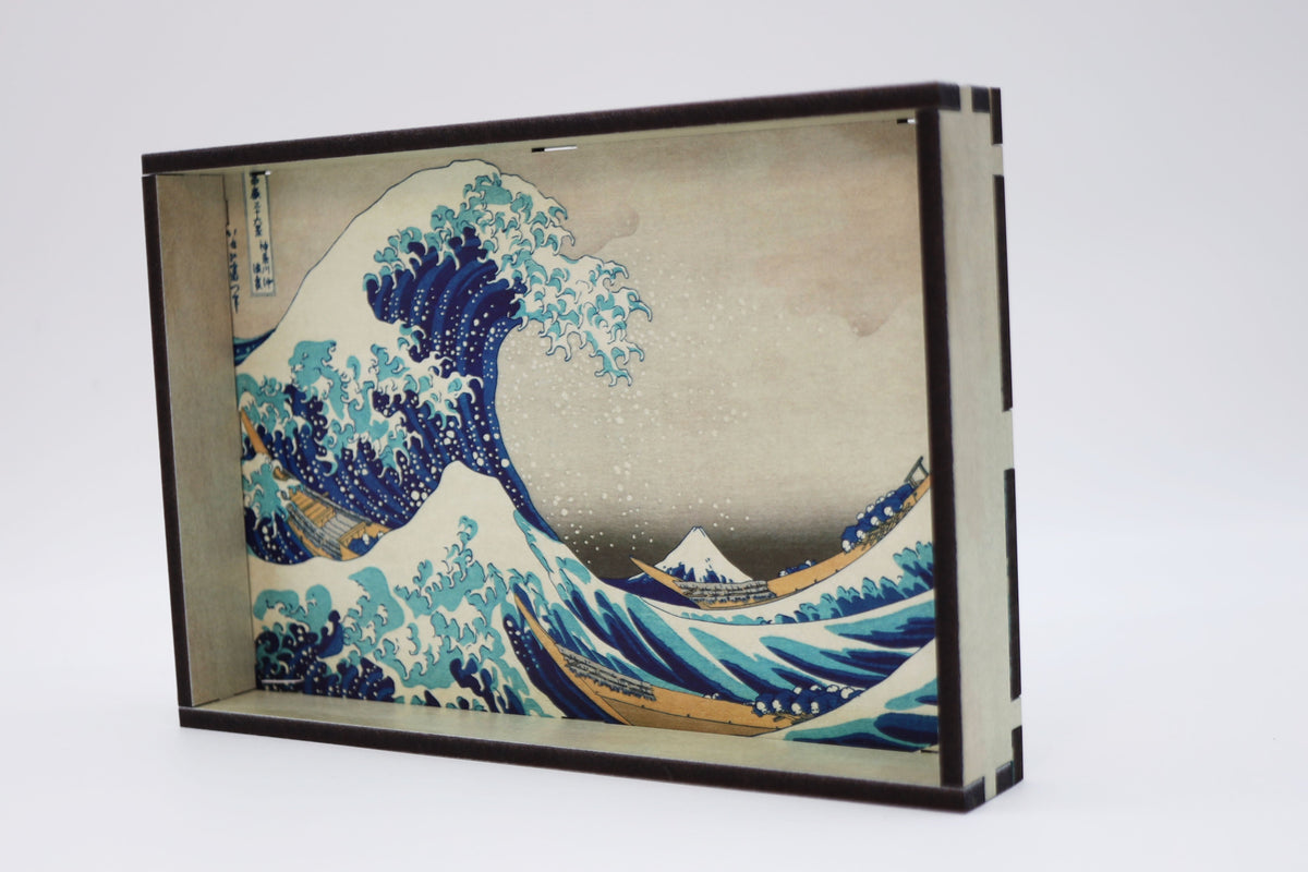 Chromatic Dice Tray - Great Wave off Kanagawa Dice Tray Foam Brain Games