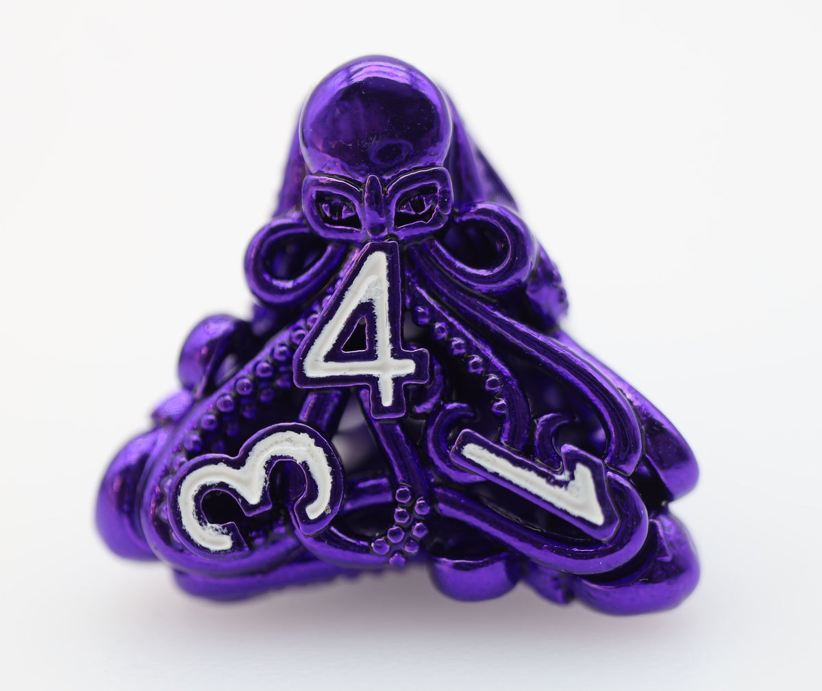 Mind Eater: Electric Purple - Hollow Metal RPG Dice Set Metal Dice Foam Brain Games