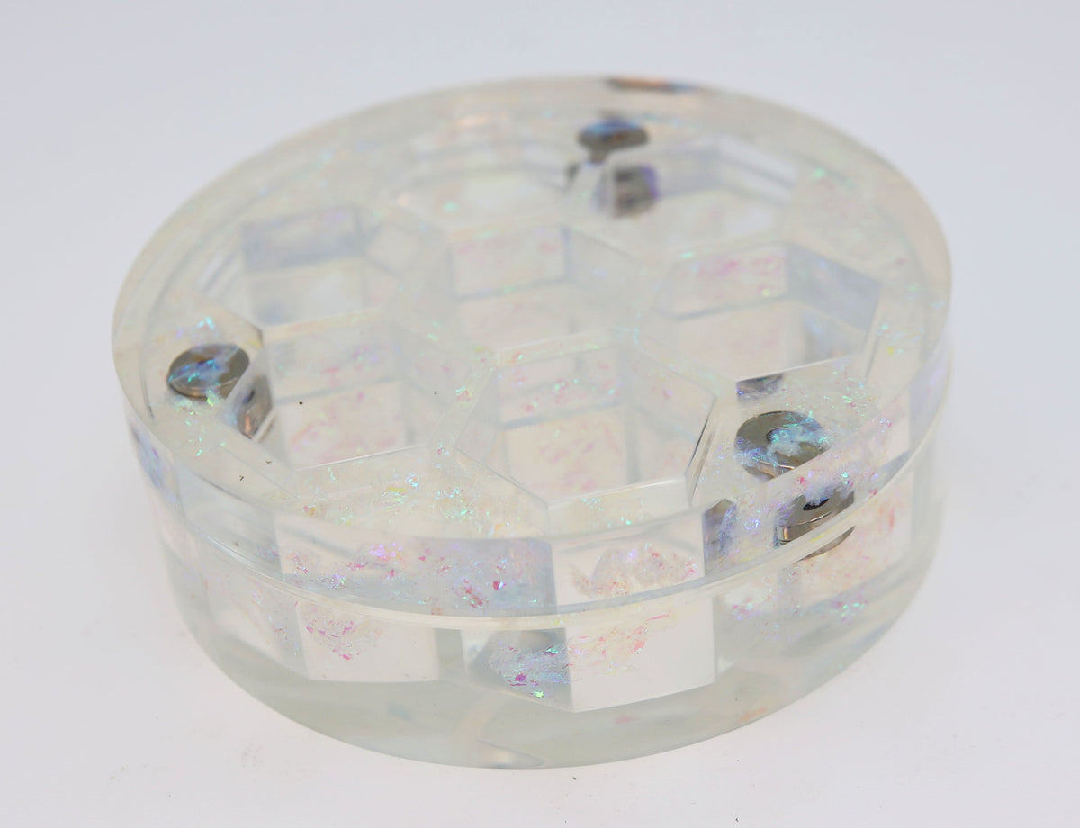 Sharp Edge Resin Dice Vault - Ethereal Clouds Dice Box Foam Brain Games