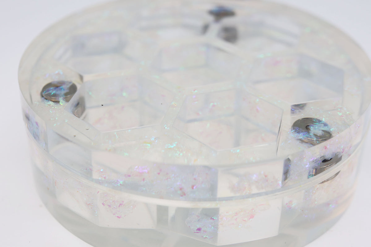 Sharp Edge Resin Dice Vault - Ethereal Clouds Dice Box Foam Brain Games