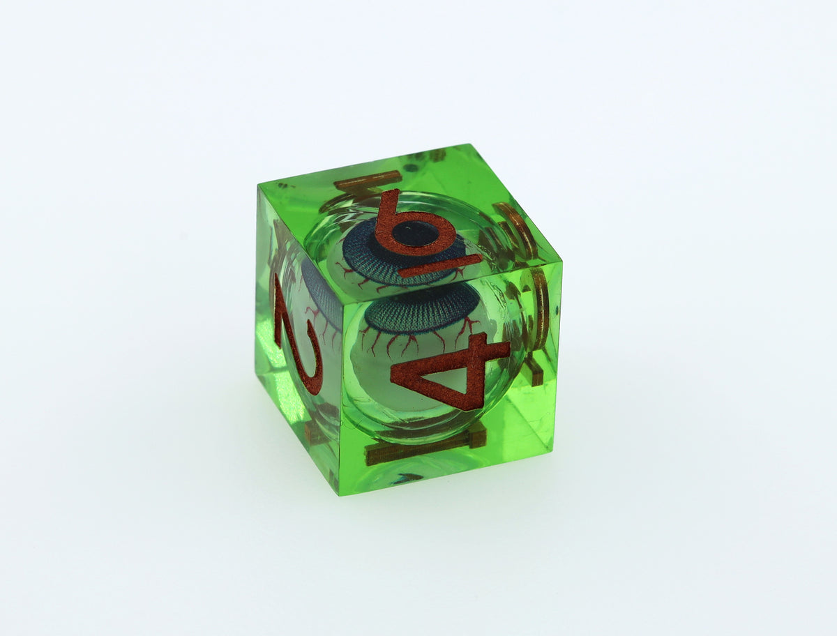 Sharp Edge Moving Eye RPG Dice Set - Poisonshot Plastic Dice Foam Brain Games