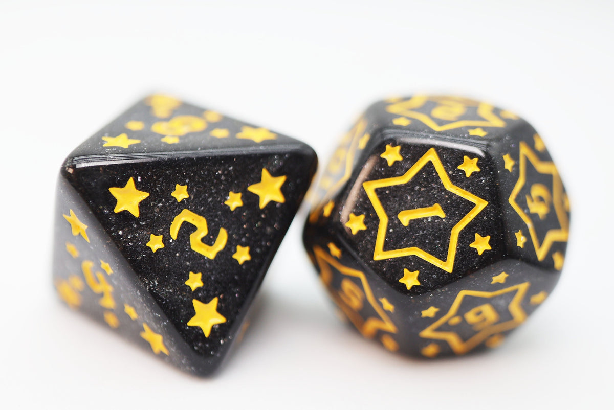 Shooting Stars: Barium RPG Dice Set Plastic Dice Foam Brain Games