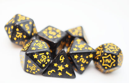 Shooting Stars: Barium RPG Dice Set Plastic Dice Foam Brain Games