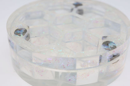 Sharp Edge Resin Dice Vault - Ethereal Clouds Dice Box Foam Brain Games