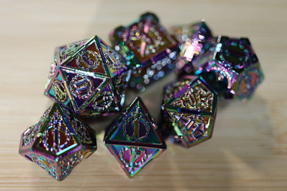 Crossed Swords: Opal Mined Sword - Metal RPG Dice Set Metal Dice Foam Brain Games