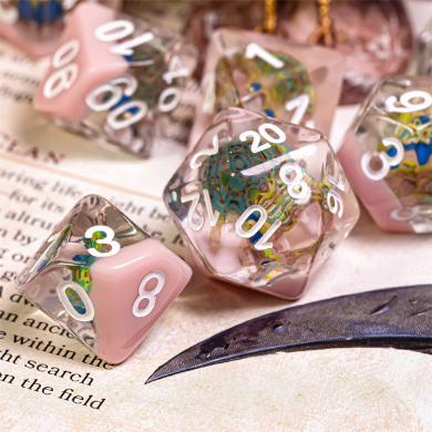 Peacock RPG Dice Set Plastic Dice Foam Brain Games