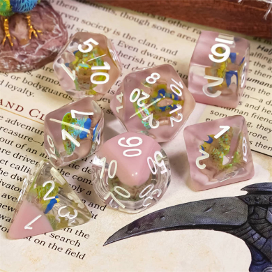 Peacock RPG Dice Set Plastic Dice Foam Brain Games
